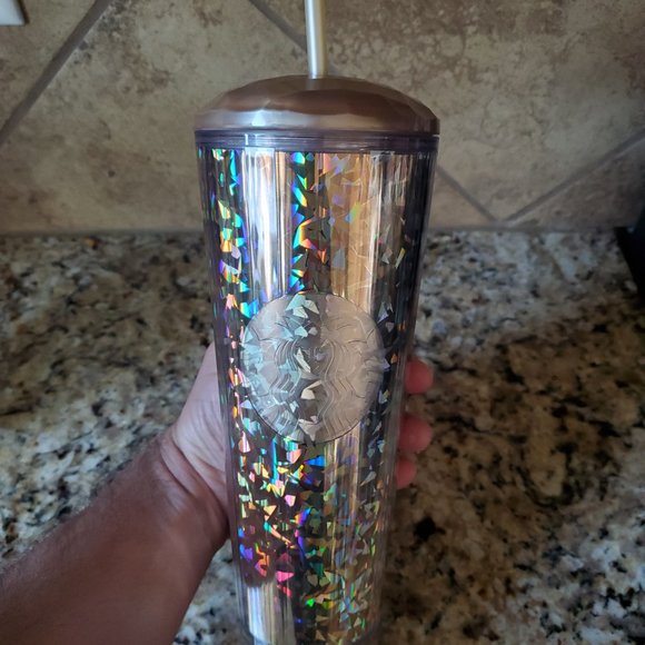 Starbucks Korea 2022 SS Gold calidoscope cold cup 710ml / 24oz 2022 New Tumbler. - Picture 3 of 4